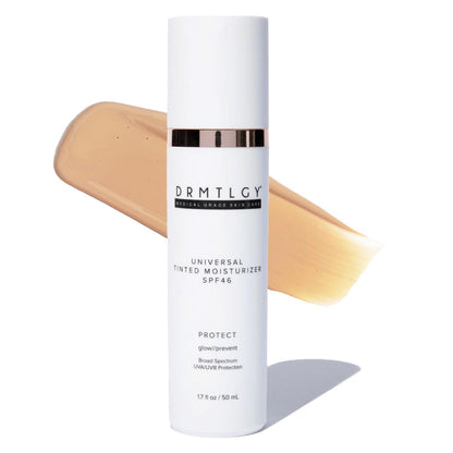DRMTLGY Universal Tinted Moisturizer SPF 46 – Hydrating Dewy Tinted Sunscreen for Face  1.7 oz (Pack of 1)