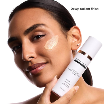 DRMTLGY Universal Tinted Moisturizer SPF 46 – Hydrating Dewy Tinted Sunscreen for Face  1.7 oz (Pack of 1)