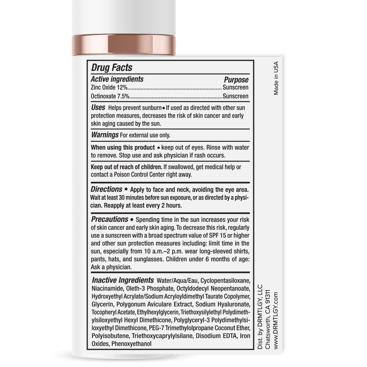 DRMTLGY Universal Tinted Moisturizer SPF 46 – Hydrating Dewy Tinted Sunscreen for Face  1.7 oz (Pack of 1)