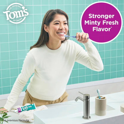 Tom's of Maine Fluoride-Free Antiplaque & Whitening Natural Toothpaste, Peppermint, 5.5 oz. (Pack of 2)