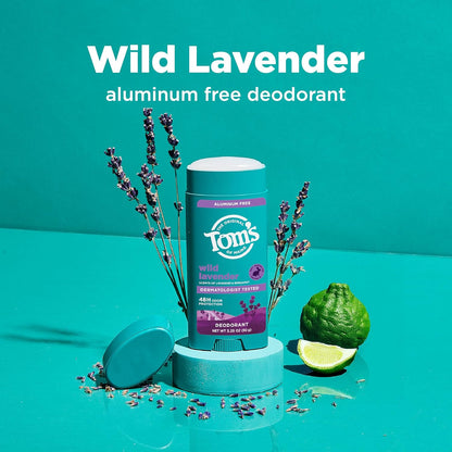 Tom’s of Maine Wild Lavender Natural Deodorant for Men and Women, Aluminum Free, No Artificial Fragrances..