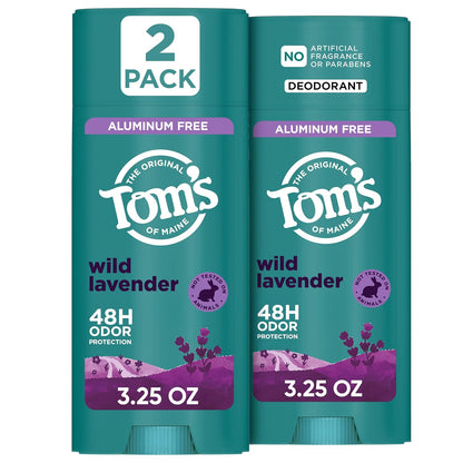 Tom’s of Maine Wild Lavender Natural Deodorant for Men and Women, Aluminum Free, No Artificial Fragrances..