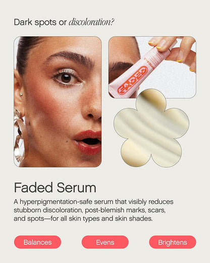 Topicals, Faded Brightening Serum, Reduces Discoloration, 0.5 Fl Oz
