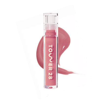 Tower 28 ShineOn Lip Gloss Jelly - Hydrating Tinted Lip Balm + Milky Gloss for Sensitive Lips..