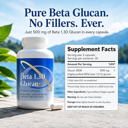 Transfer Point Beta 1,3D Glucan 500 mg, 60 Capsules