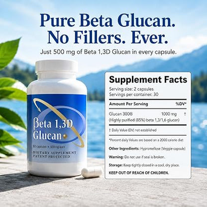 Transfer Point Beta 1,3D Glucan 500 mg, 60 Capsules