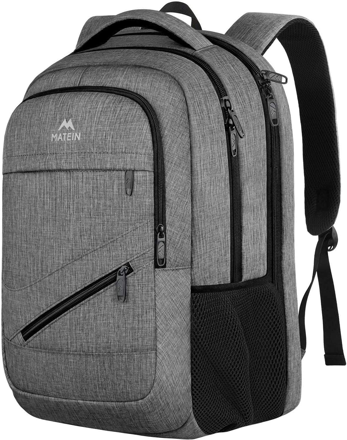 MATEIN Travel Laptop Backpack, 17 Inch Work TSA Approved Carry on Backpack, Grey