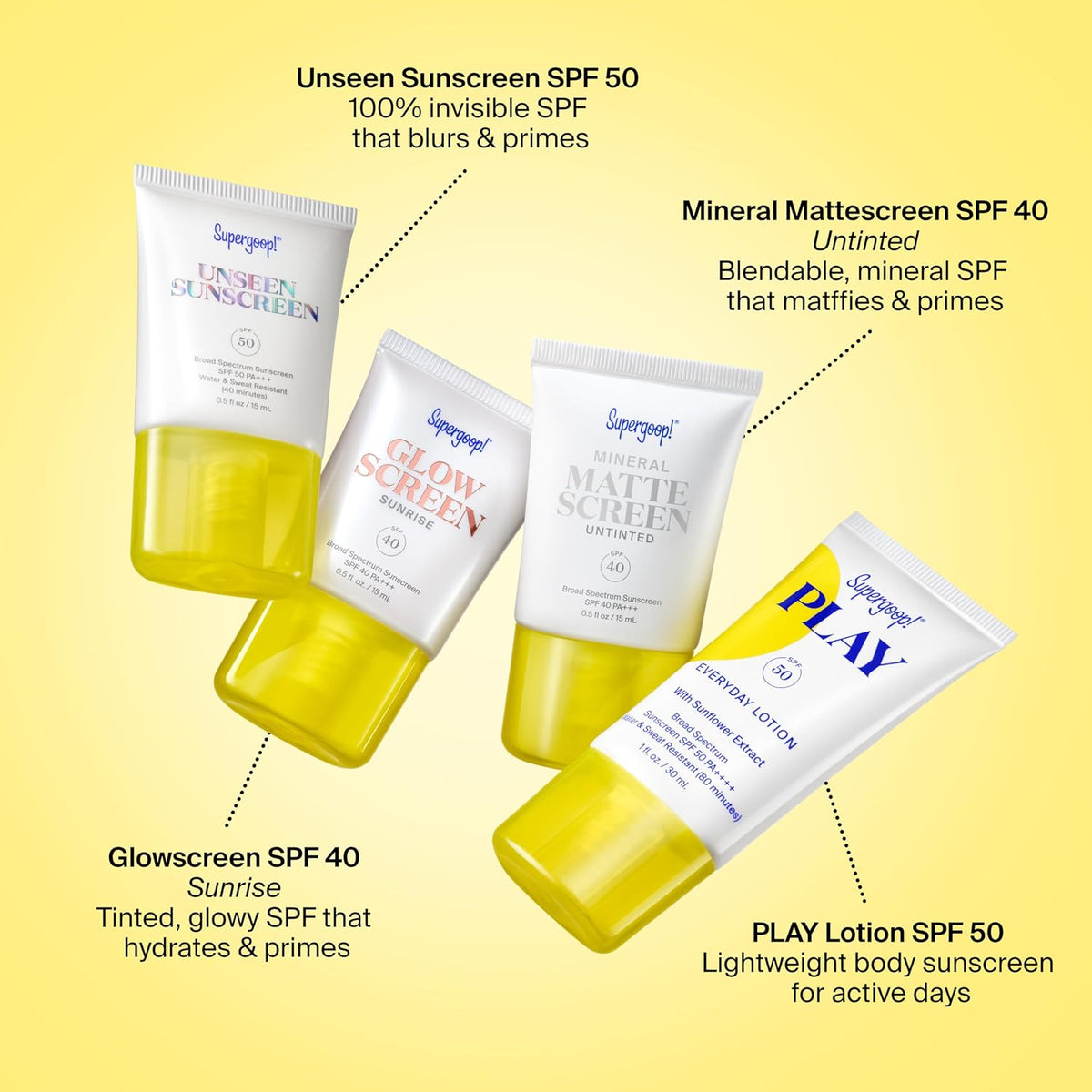 Supergoop! SPF Travel-Sized Favorites Set, Set name:Supergoopies SPF Bestsellers