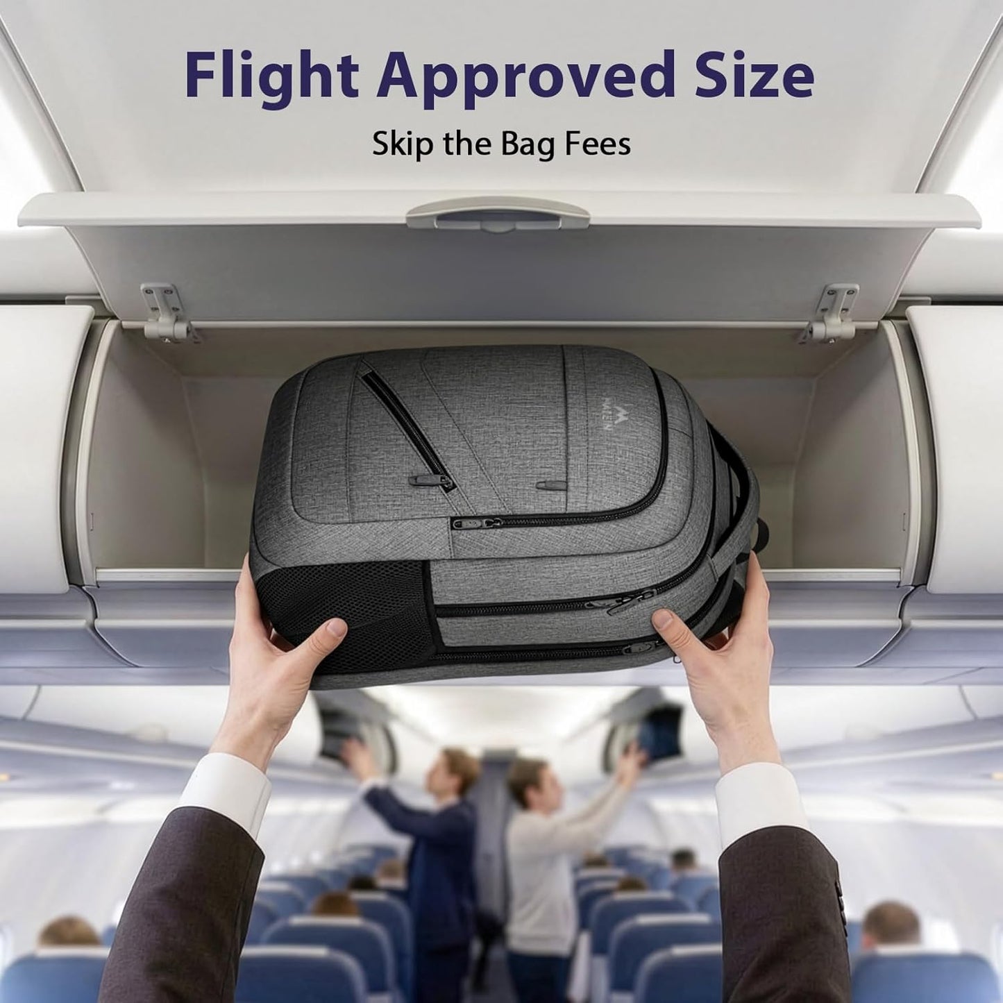 MATEIN Travel Laptop Backpack, 17 Inch Work TSA Approved Carry on Backpack, Grey