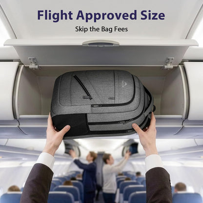 MATEIN Travel Laptop Backpack, 17 Inch Work TSA Approved Carry on Backpack, Grey