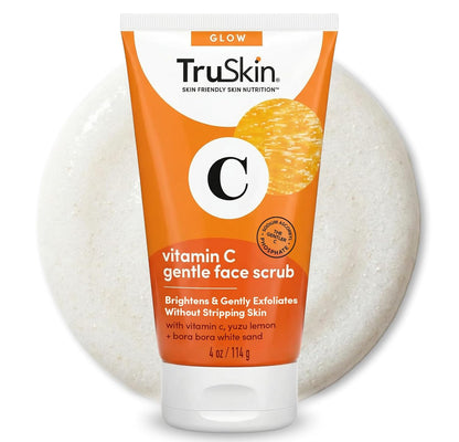 TruSkin Vitamin C Face Scrub &amp; Face Exfoliator - Brightening Facial Scrub with Bora Bora White Sand &amp; Yuzu Lemon..