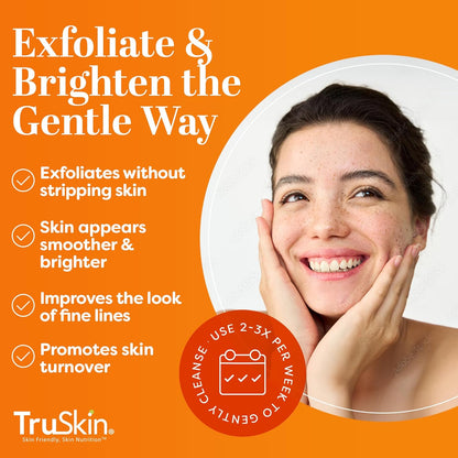 TruSkin Vitamin C Face Scrub &amp; Face Exfoliator - Brightening Facial Scrub with Bora Bora White Sand &amp; Yuzu Lemon..