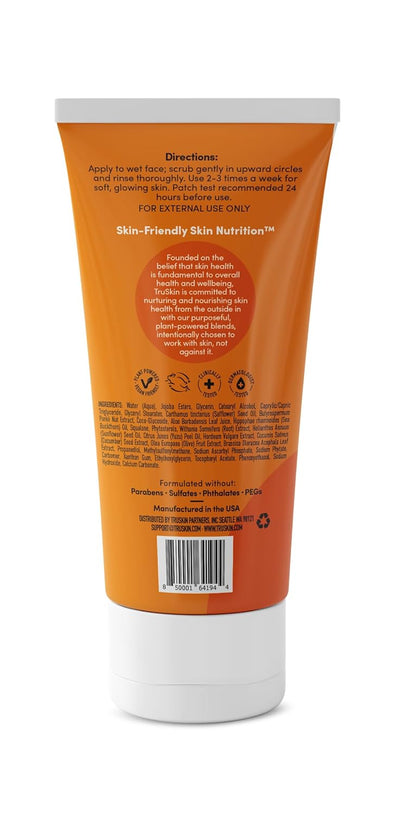 TruSkin Vitamin C Face Scrub &amp; Face Exfoliator - Brightening Facial Scrub with Bora Bora White Sand &amp; Yuzu Lemon..