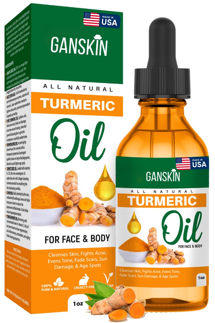 Turmeric Oil – Dark Spot Facial Serum for Face &amp; Body – Natural Skin Brightening Serum &amp; Hyperpigmentation Treatment..