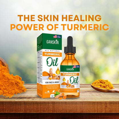 Turmeric Oil – Dark Spot Facial Serum for Face &amp; Body – Natural Skin Brightening Serum &amp; Hyperpigmentation Treatment..