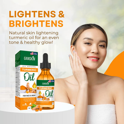 Turmeric Oil – Dark Spot Facial Serum for Face &amp; Body – Natural Skin Brightening Serum &amp; Hyperpigmentation Treatment..