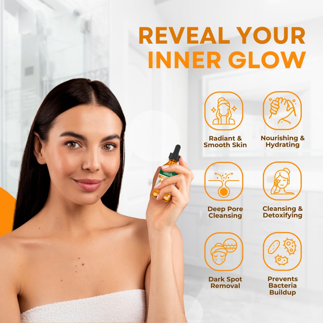 Turmeric Oil – Dark Spot Facial Serum for Face &amp; Body – Natural Skin Brightening Serum &amp; Hyperpigmentation Treatment..
