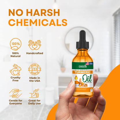 Turmeric Oil – Dark Spot Facial Serum for Face &amp; Body – Natural Skin Brightening Serum &amp; Hyperpigmentation Treatment..