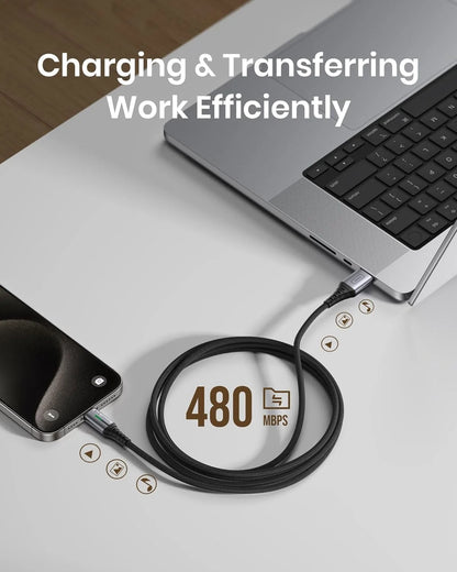 INIU USB C Cable, [3 Pack 1.6/6.6/6.6ft ] 3.1A QC3.0 Type C Charger Fast Charging