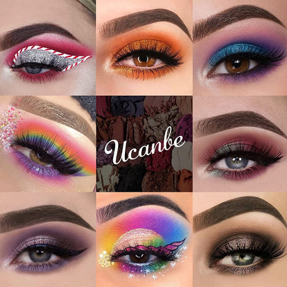 UCANBE 86 Colors Nude Eyeshadow Palette with 15pcs Makeup Brushes Set,Color - Pretty All Set 2..