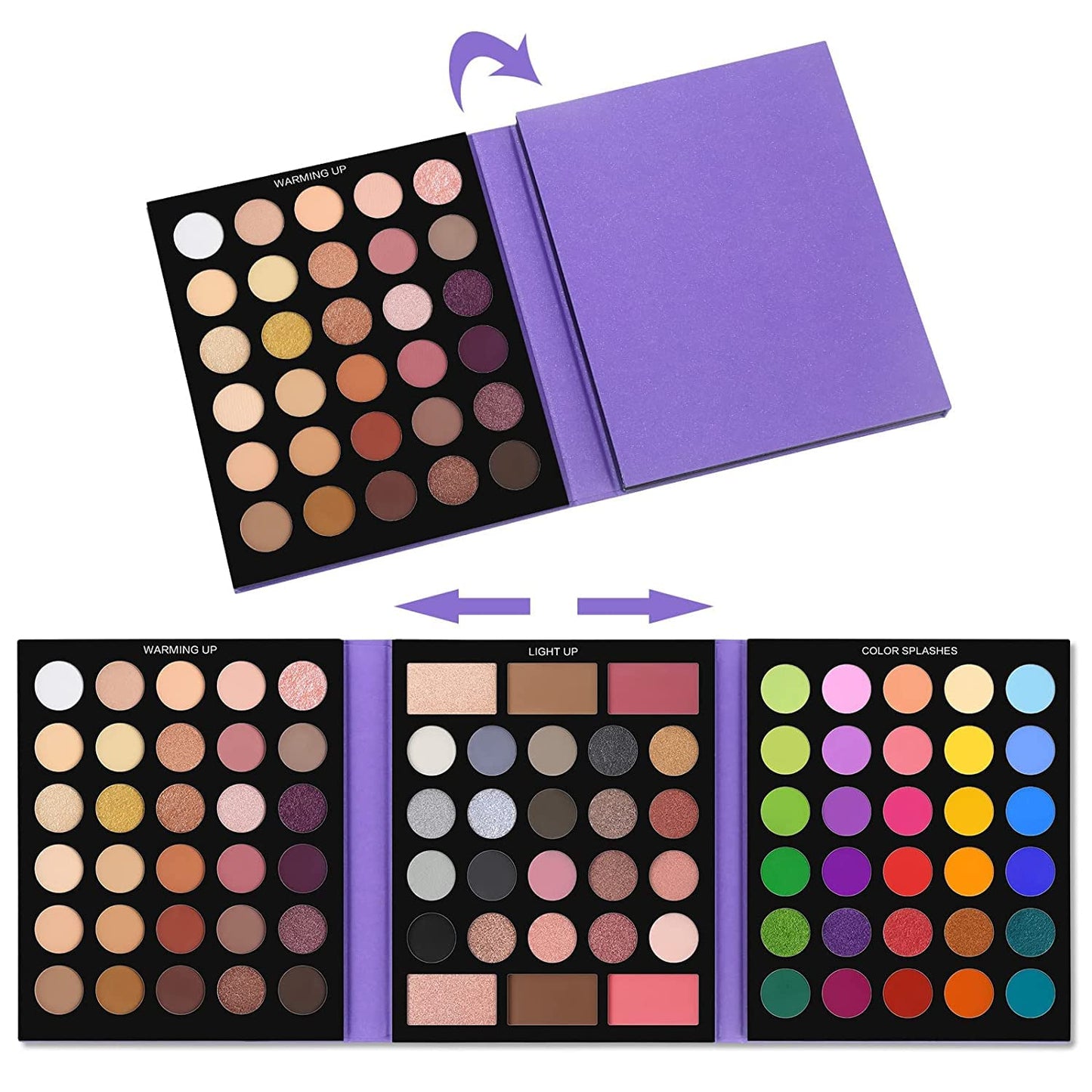 UCANBE 86 Colors Nude Eyeshadow Palette with 15pcs Makeup Brushes Set,Color - Pretty All Set 2..