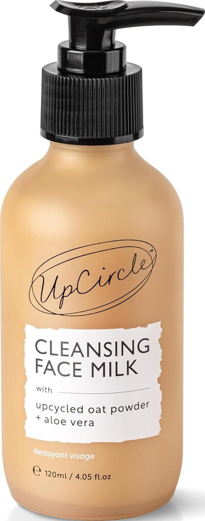 UPCIRCLE Cleansing Face Milk with Aloe Vera + Oat Powder 4.05oz - Cleansing, Repairing + Nourishing Skin - Vegan + Cruelty-Free