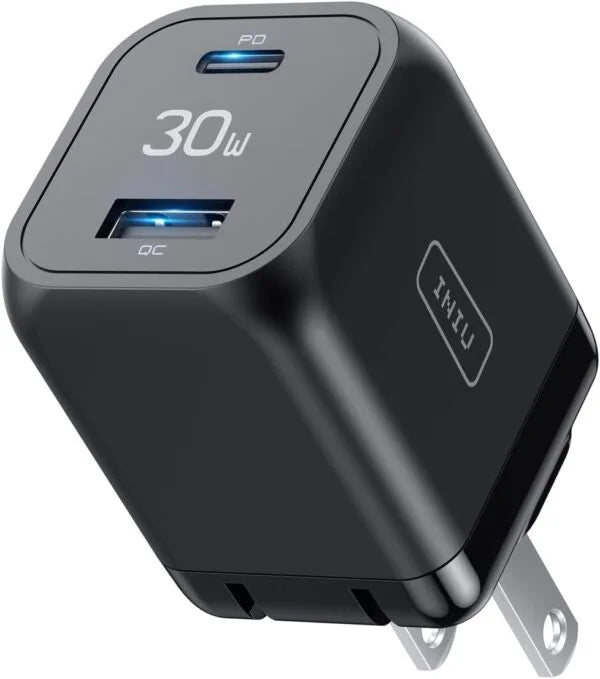 USB C Charger, INIU 30W PD QC 3.0 Dual Port Type C Charger Fast Charging Block