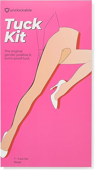 Unclockable Tuck Kit® 2 | All-Day Safety | 7 Swim-Proof Tucks | Transgender, NB, Drag Queens, Crossdressing Gaff Alternative