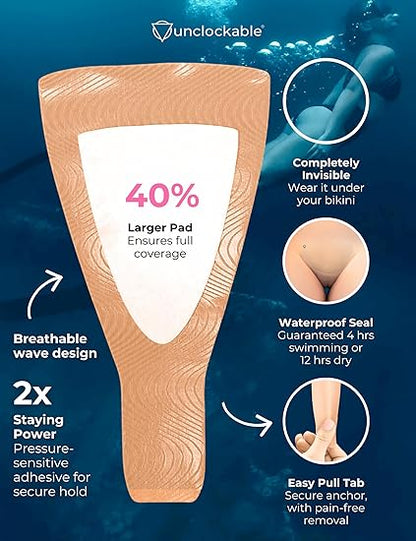 Unclockable Tuck Kit® 2 | All-Day Safety | 7 Swim-Proof Tucks | Transgender, NB, Drag Queens, Crossdressing Gaff Alternative