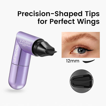 Unicos Winged Eyeliner Stamp - 90° Ergonomic Cat Eye Makeup Tool with Dual-Sided L/R Symmetry, Waterproof & Smudge..
