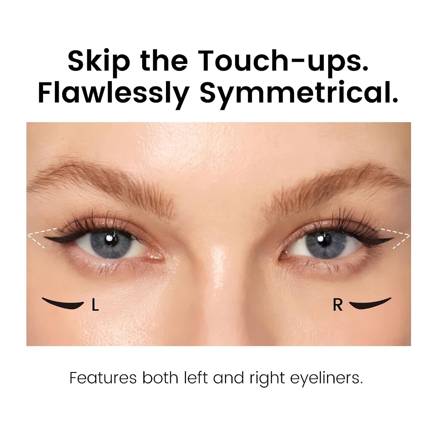Unicos Winged Eyeliner Stamp - 90° Ergonomic Cat Eye Makeup Tool with Dual-Sided L/R Symmetry, Waterproof & Smudge..