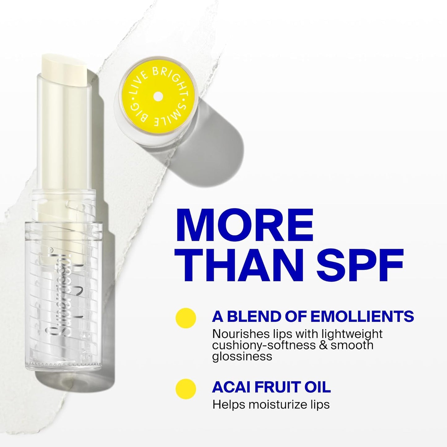 Supergoop! Unseen Sunscreen Clear Lip Protector - 100% Invisible, Lightweight SPF 30 Formula ..