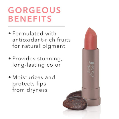 100% PURE Cocoa Butter Matte Lipstick, Mirage, 0.15 oz | Moisturizing; Vegan, Fruit Pigmented