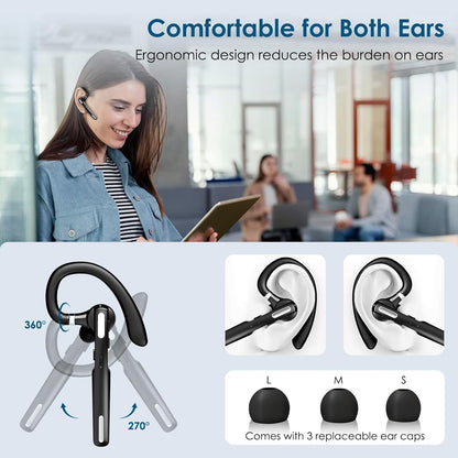V5.0 Bluetooth Headset, Wireless Bluetooth Earpiece Earphones