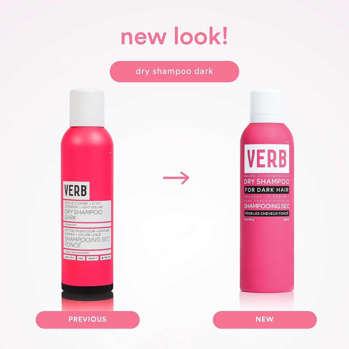 VERB Dry Shampoo Dark | Oil Absorbing + Root Refresh for Brunettes