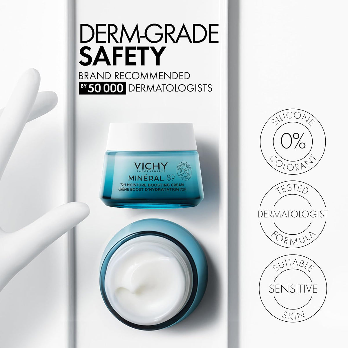 VICHY Mineral 89 Lightweight Face Cream Hydrating Face Moisturizer 1.35oz