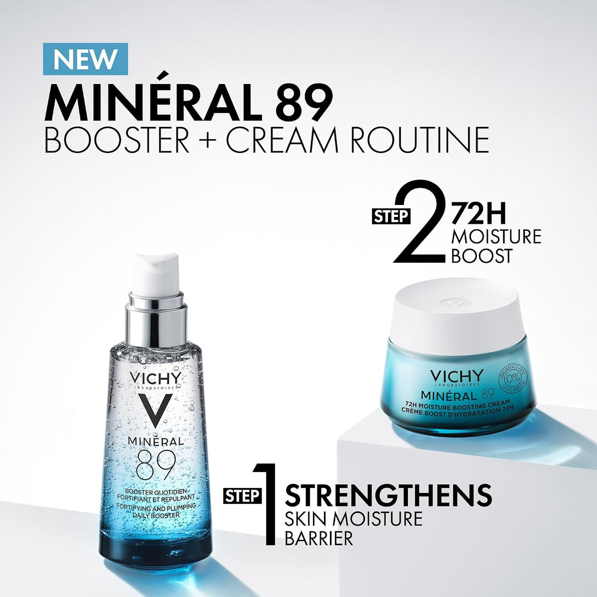 VICHY Mineral 89 Lightweight Face Cream Hydrating Face Moisturizer 1.35oz