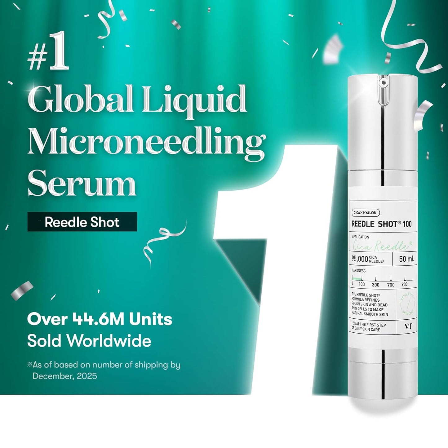 VT COSMETICS CICA Reedle Shot 300, Advanced Night Exosome, Microneedling Serum, Centella Asiatica, Hyaluronic Acid..