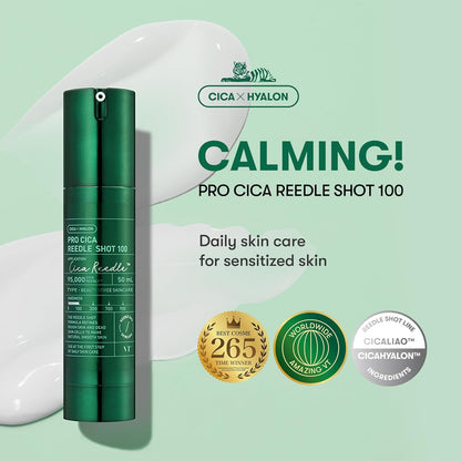VT COSMETICS Pro Cica Reedle Shot 100 Serum with Centella Asiatica Extract, Cica Exosome & Spicule Microneedling Formula..