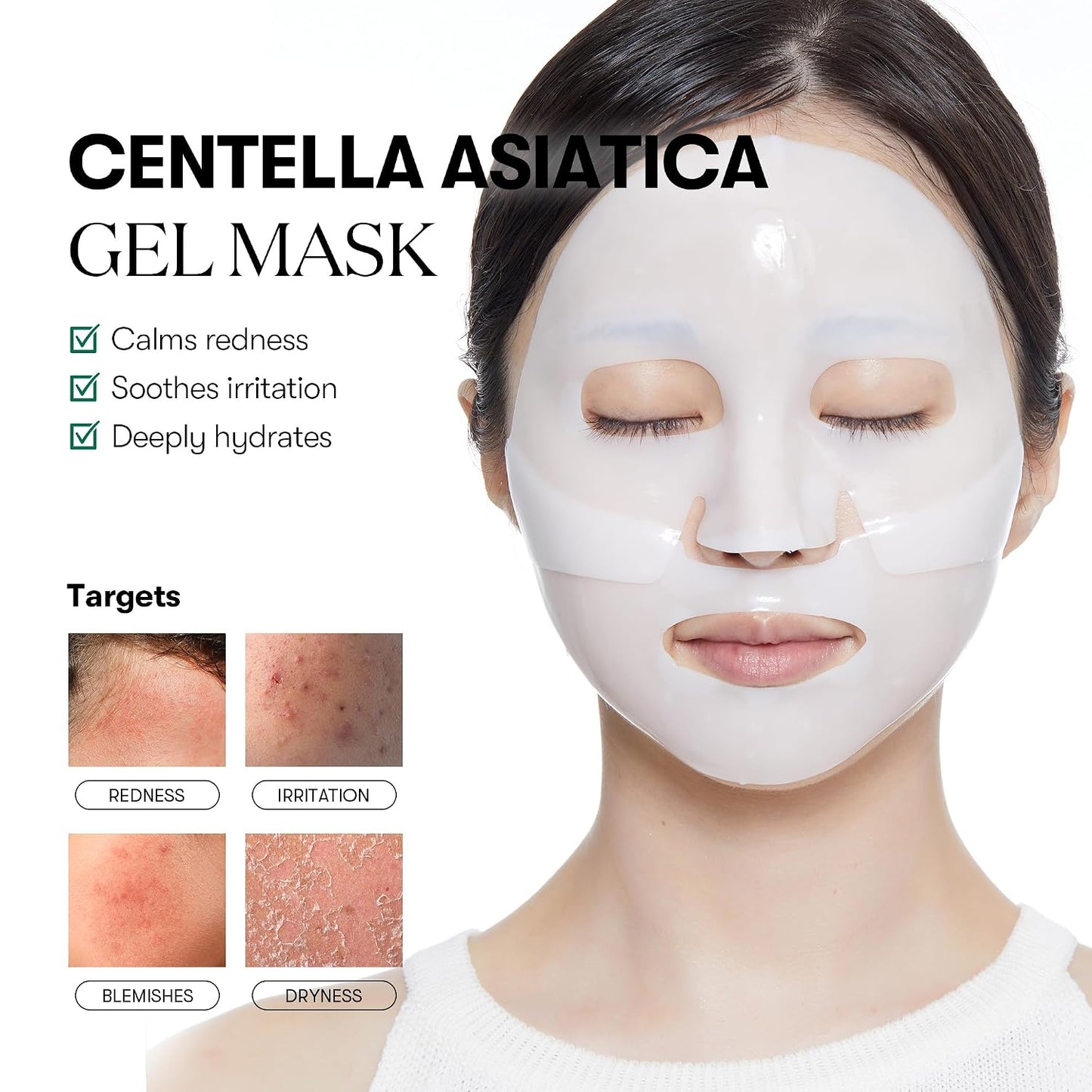 VT COSMETICS Pro Cica Reedle Shot 100 2-Step Hydrogel Mask(34.5gx4ea), Intensive Calming, Exosome Centella Asiatica..