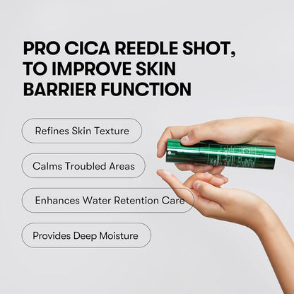 VT COSMETICS Pro Cica Reedle Shot 100 Serum with Centella Asiatica Extract, Cica Exosome & Spicule Microneedling Formula..