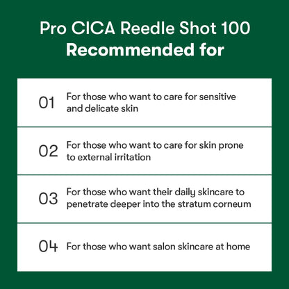 VT COSMETICS Pro Cica Reedle Shot 100 Serum with Centella Asiatica Extract, Cica Exosome & Spicule Microneedling Formula..