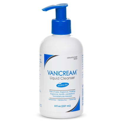 Vanicream Liquid Cleanser - 8 fl oz – Unscented, Gluten-Free Formula for Sensitive Skin (Pack 0f 1)