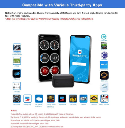 Veepeak OBDCheck BLE Bluetooth OBD II Scanner for iOS & Android..