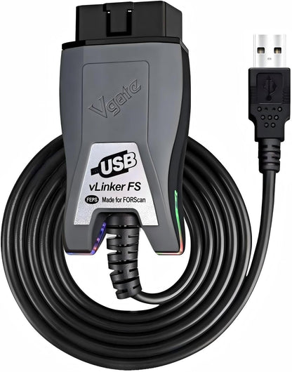 Vgate vLinker FS OBD2 USB Adapter for FORScan HS/MS-CAN, Auto Switch