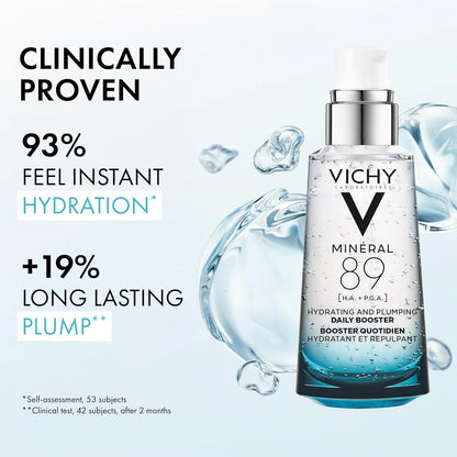 Vichy Mineral 89 Booster, Hyaluronic Acid Serum, Skin Barrier Repair