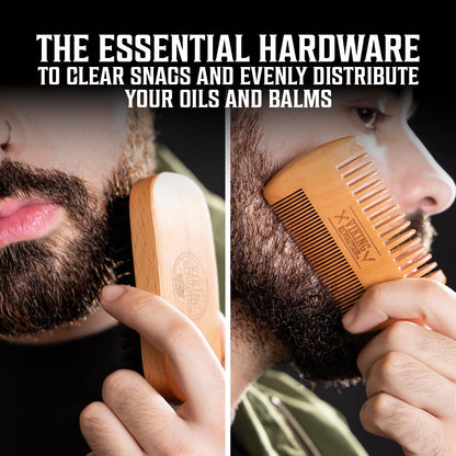 Viking Revolution Ultimate Beard Care Collection - Gifts for Men Includes Oil, Balm, Brush, Comb and Pen..