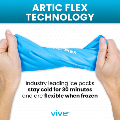 Vive Knee Ice Pack Wrap - Cold/Hot Gel Compression Brace for Pain Relief