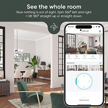 WYZE Cam Pan v3, Indoor/Outdoor IP65-Rated 1080p Pan/Tilt/Zoom Wi-Fi Smart Home Security Camera