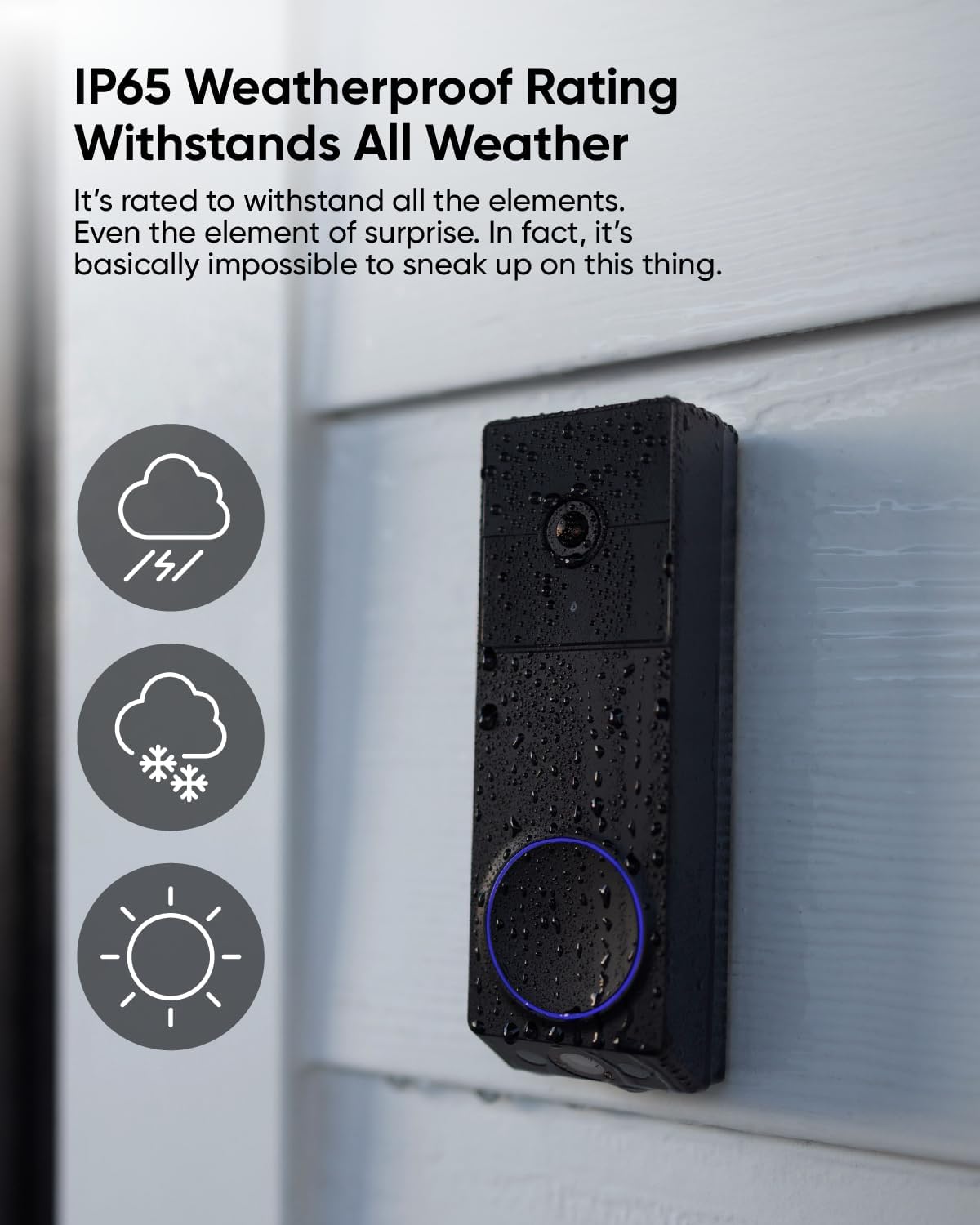 WYZE Wireless Duo Cam Video Doorbell (Chime Included), Battery Powered, 2K Full HD Video..